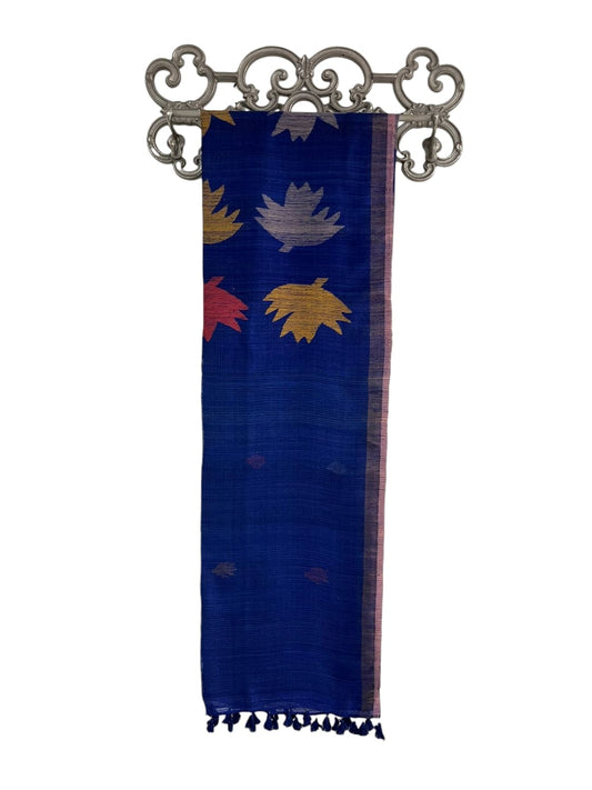 Oct 2025 Blue Jamdani Saree