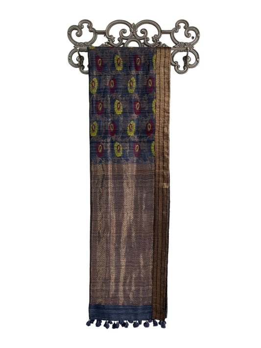 Oct 2025 Grey Jacquard Saree