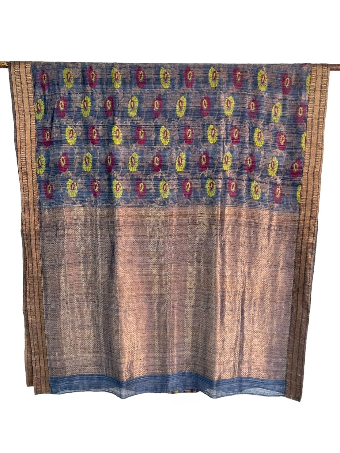 Oct 2025 Grey Jacquard Saree