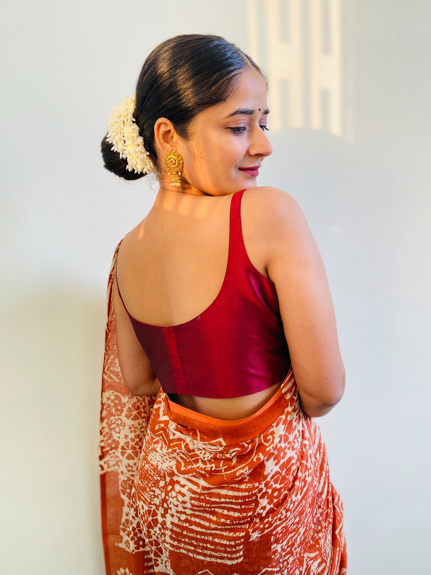 Blissful Mandarin Saree