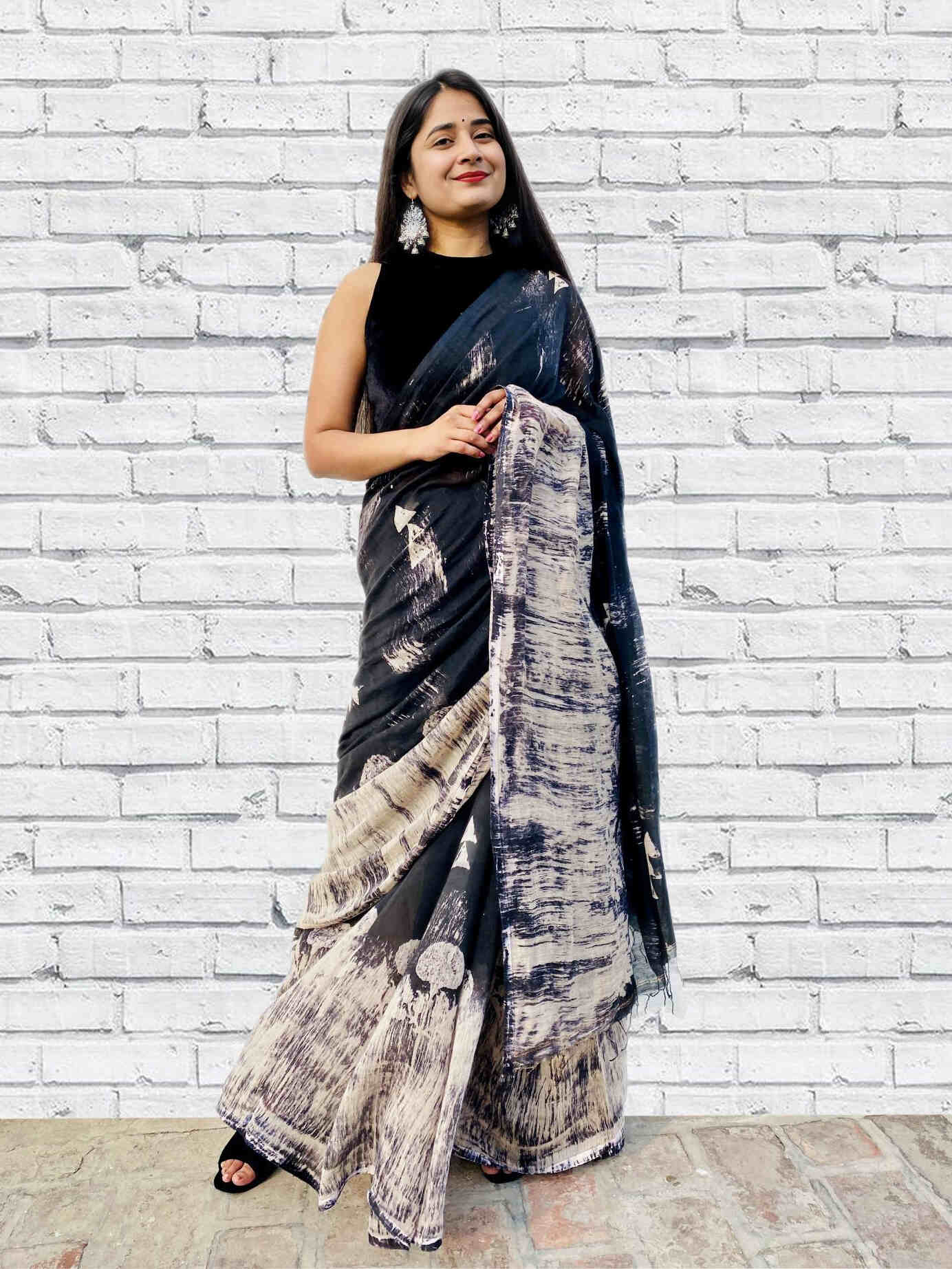 Blissful Charcoal Saree