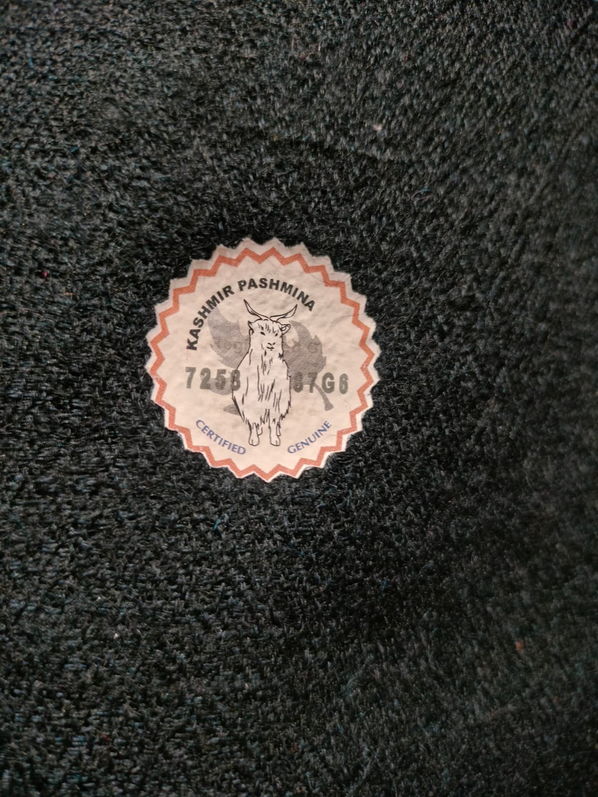 Kashmir Pashmina Soulweaves Certificate