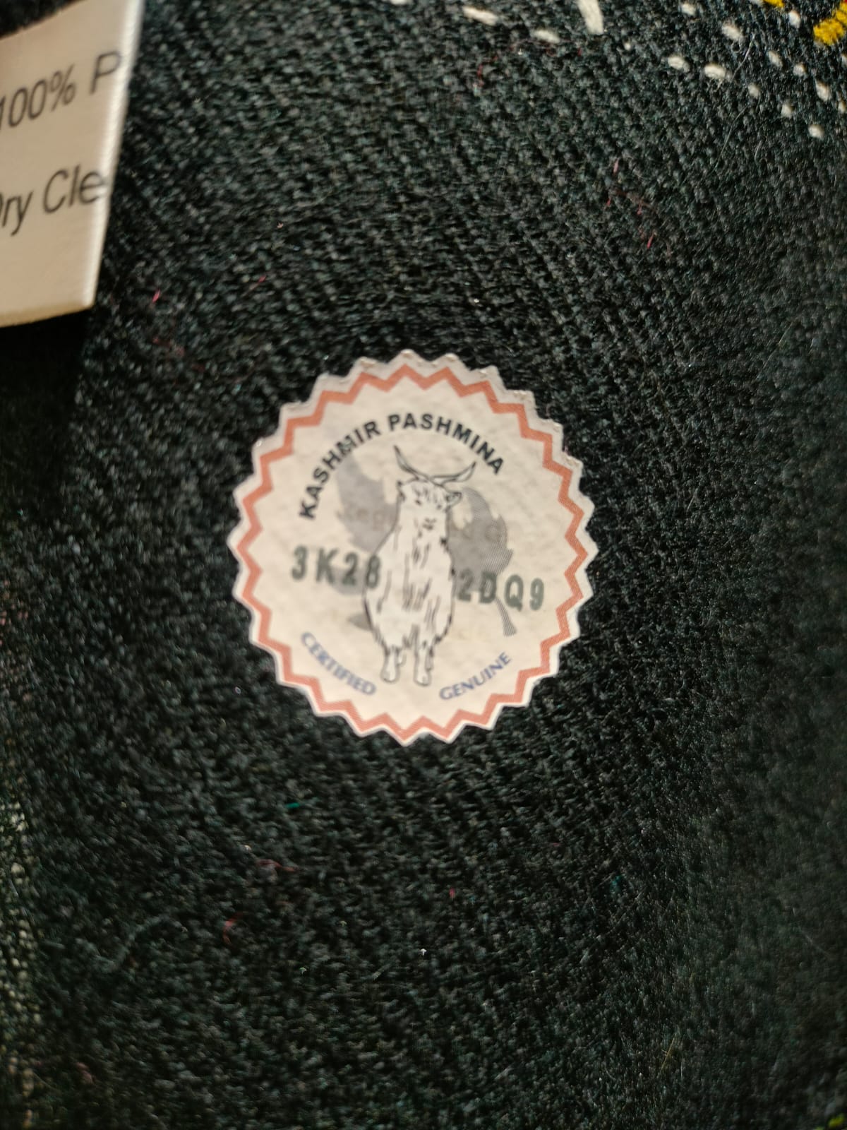Kashmir Pashmina Soulweaves Certificate