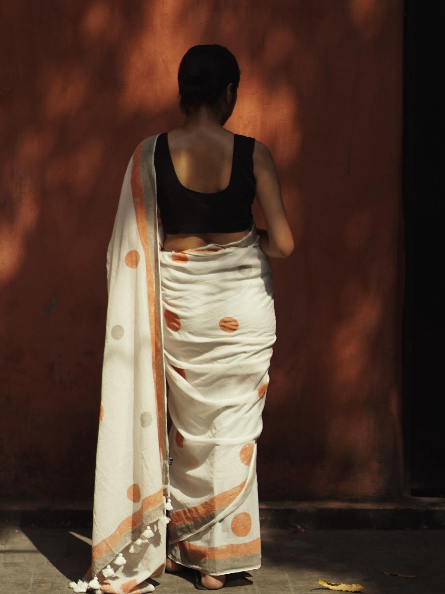 Orange-GreyGeometrySaree02