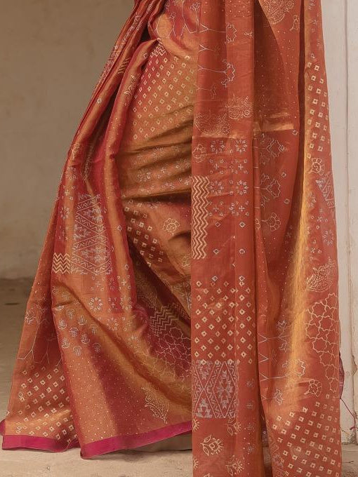 Bani Thani Rust Saree