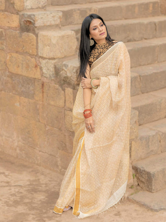 Bani Thani Beige Saree