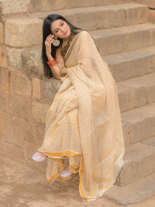 Bani Thani Beige Saree