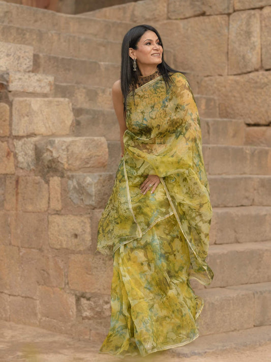 Bani Thani Lime Saree
