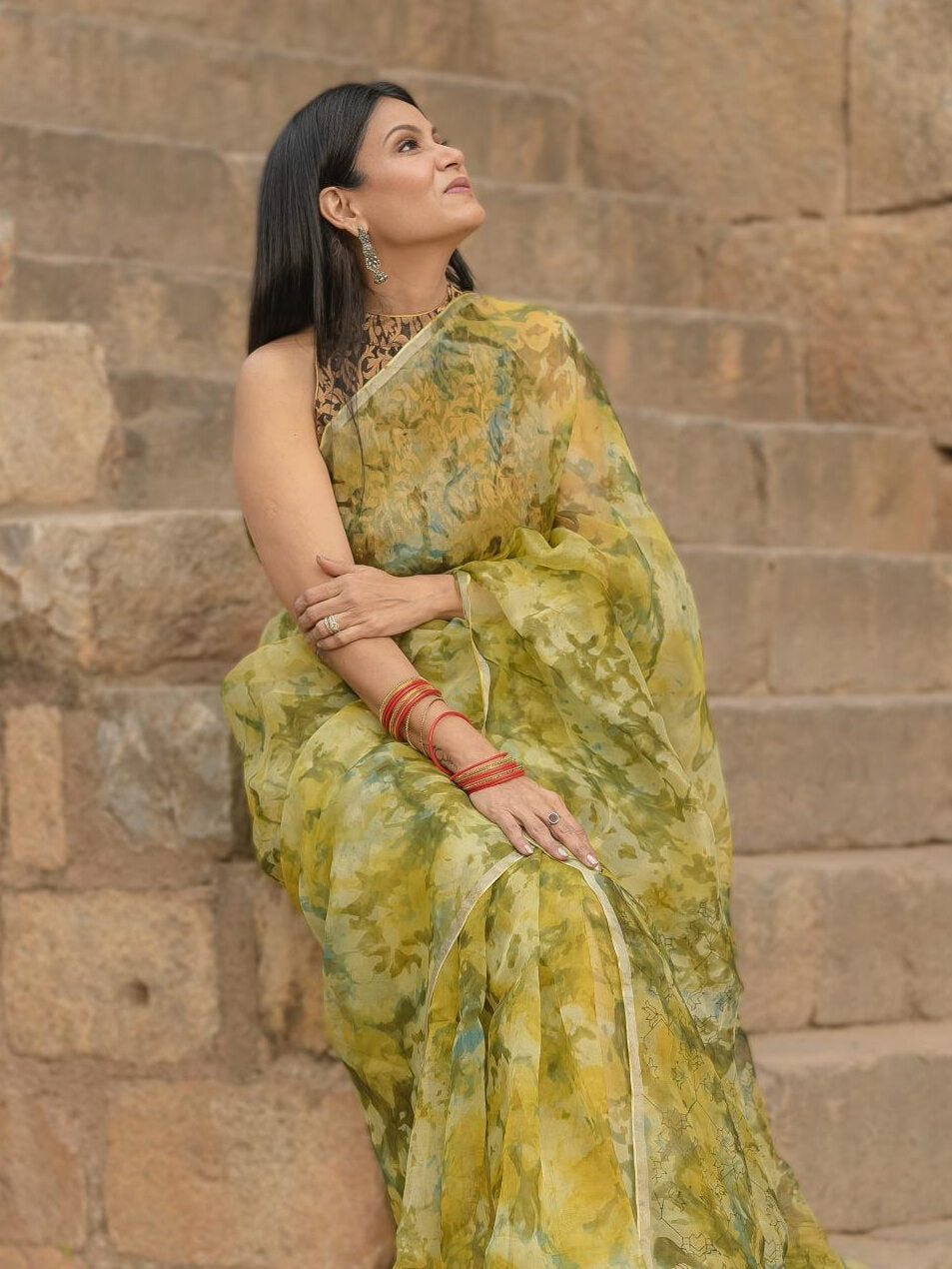 Bani Thani Lime Saree