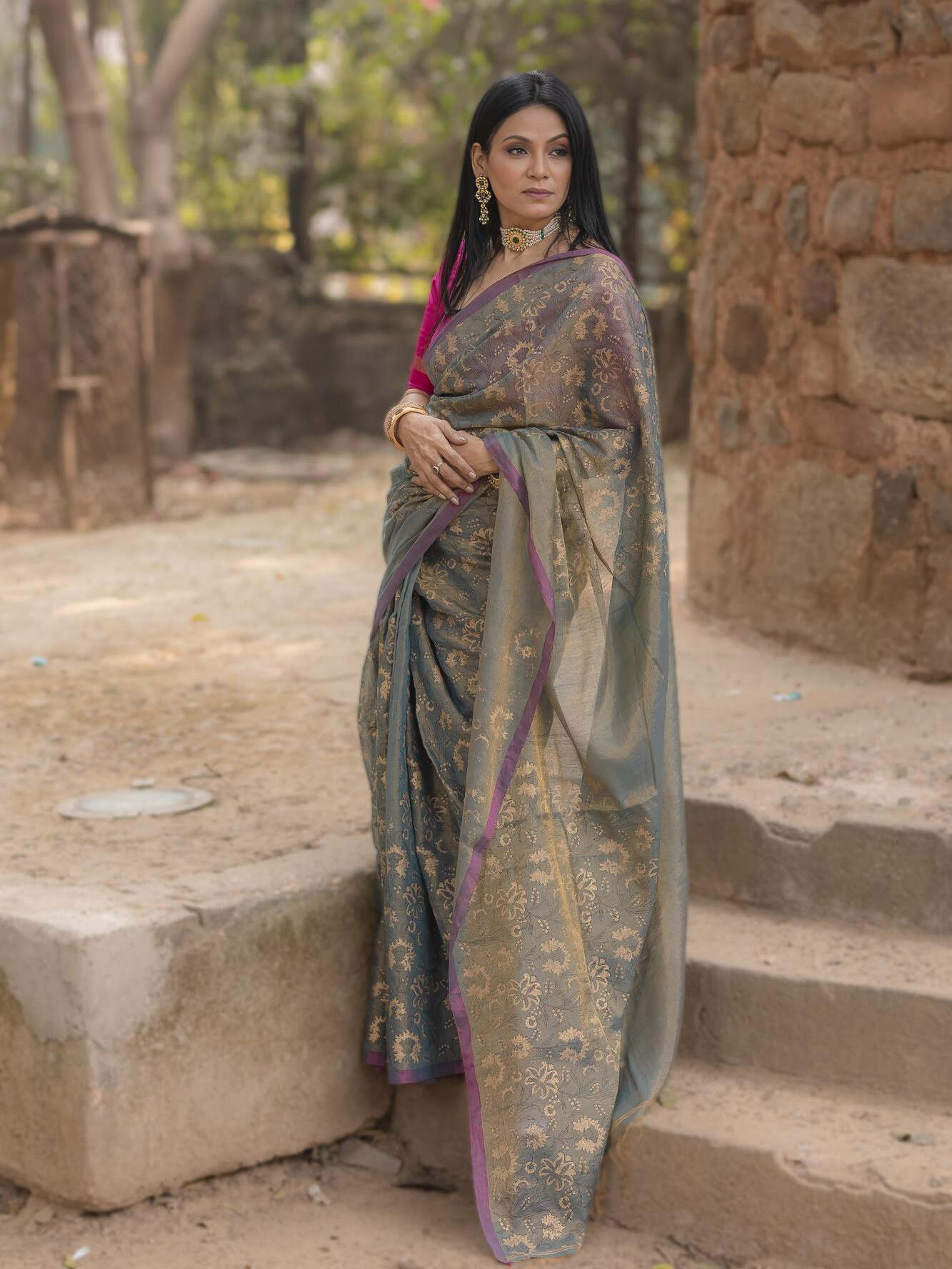 Bani Thani Grey Saree