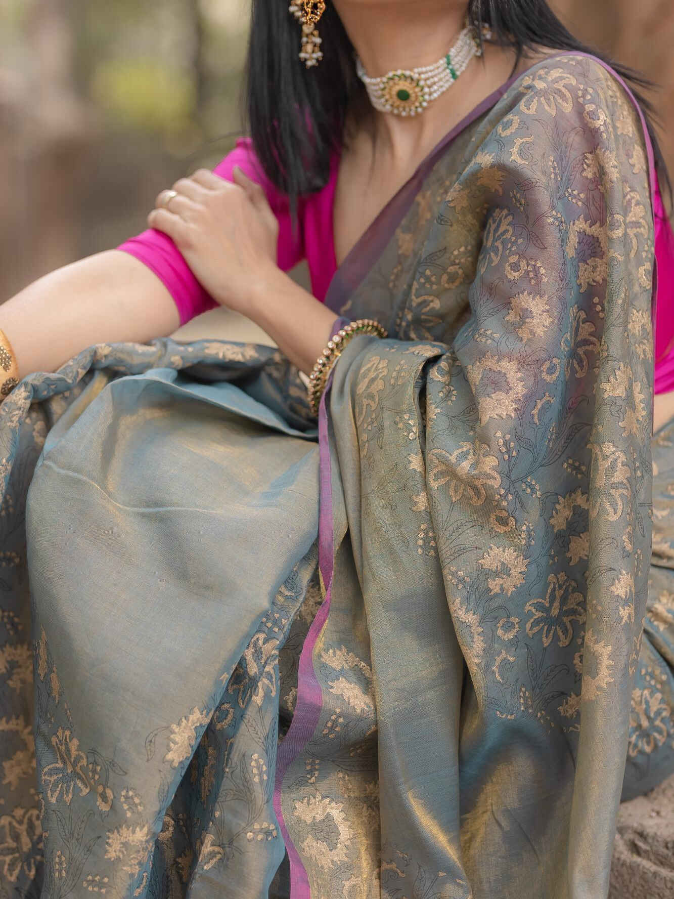 Bani Thani Grey Saree