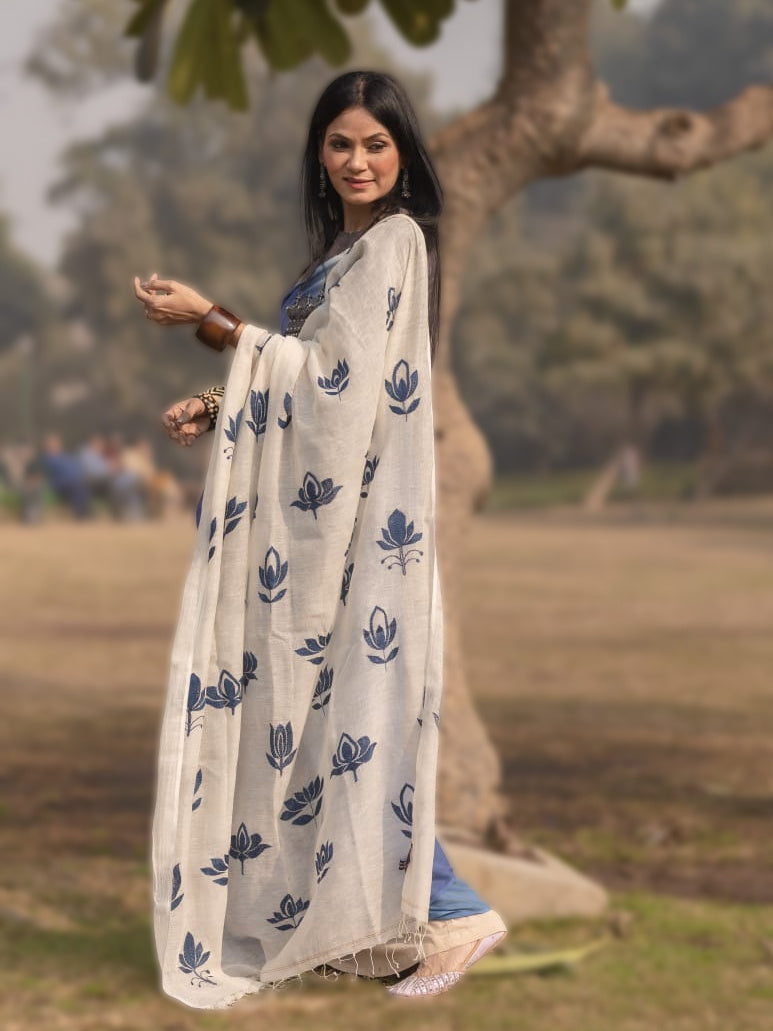 Kantha Indigo Saree