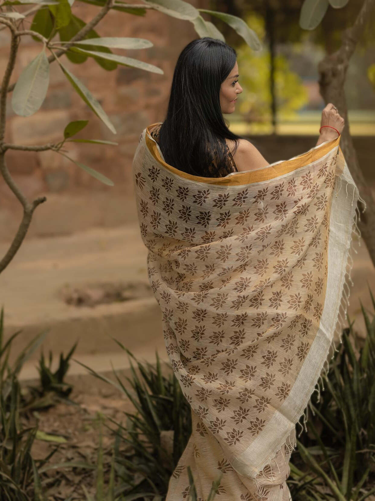 Lotus Beige Saree