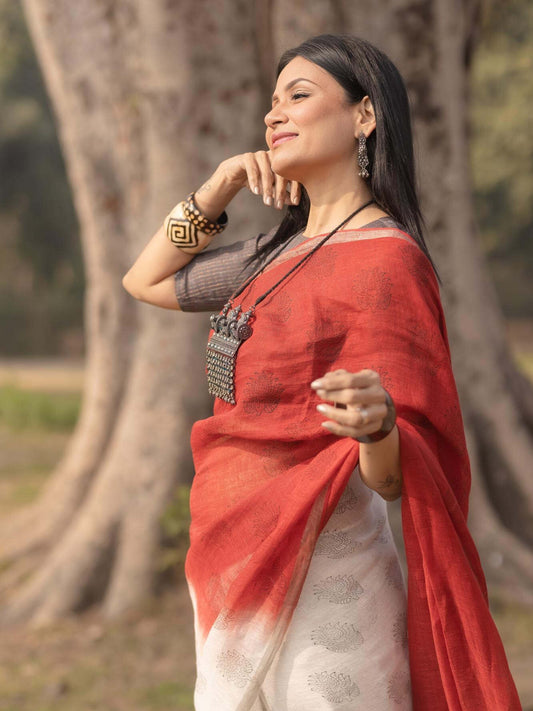 Lotus Claret Saree