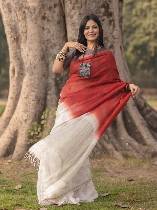 Lotus Claret Saree