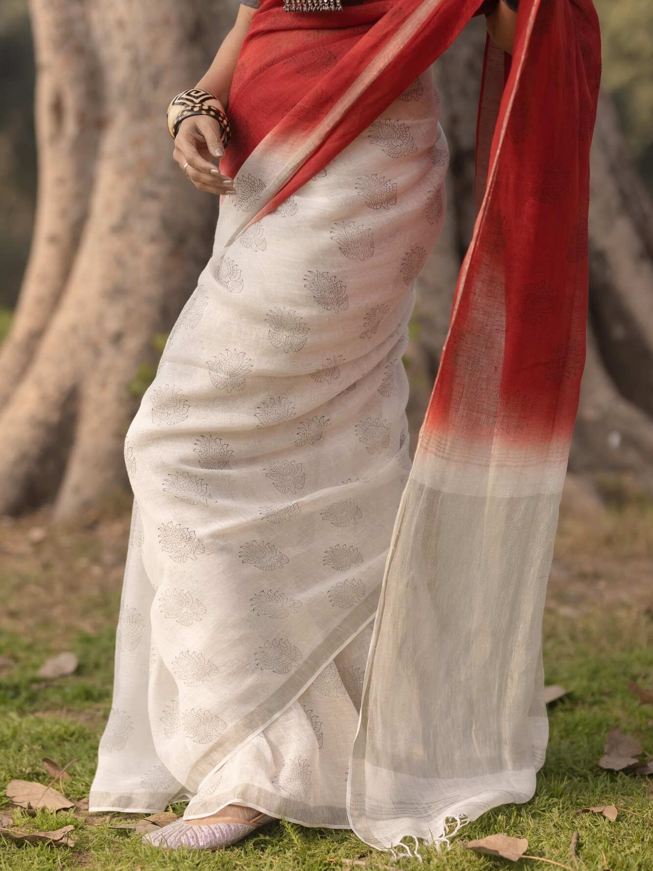 Lotus Claret Saree