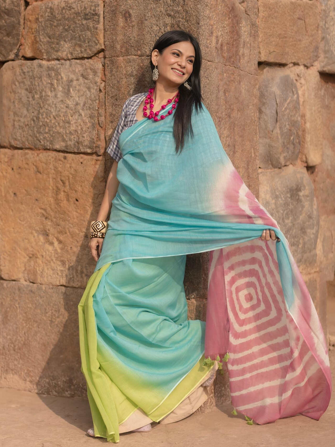 Shibori Pastel Saree