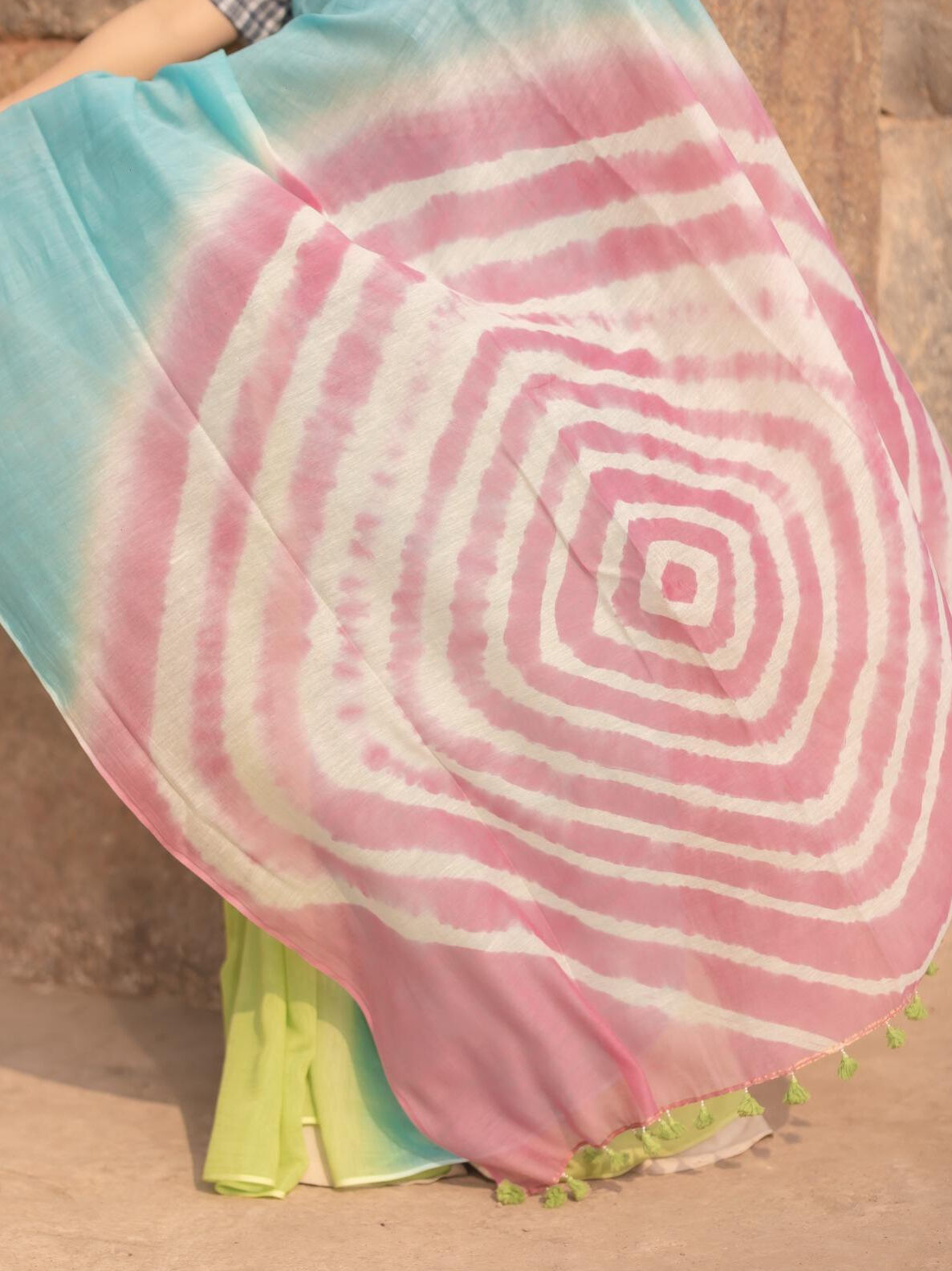 Shibori Pastel Saree