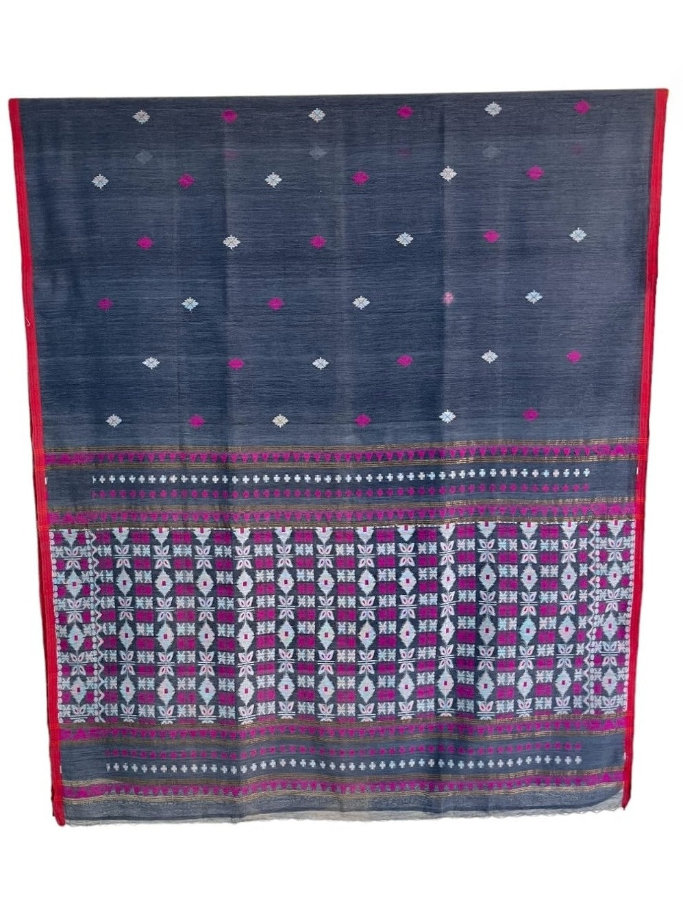 Oct 2025 Grey Weave Saree
