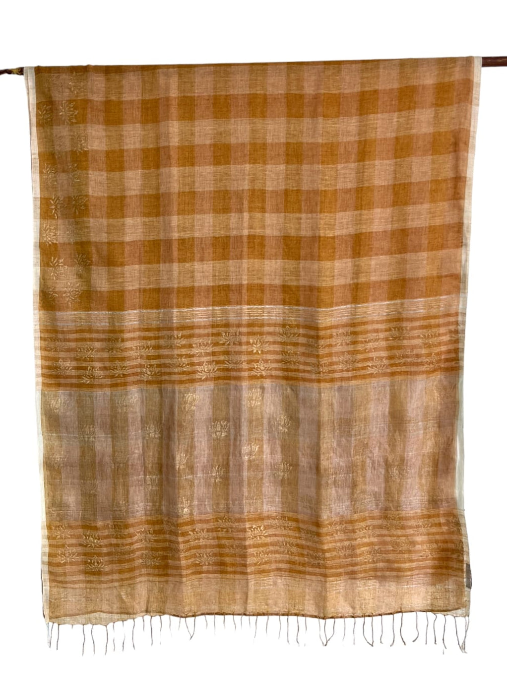 Oct 2025 Yellow Stripe Saree
