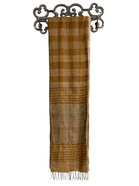 Oct 2025 Yellow Stripe Saree