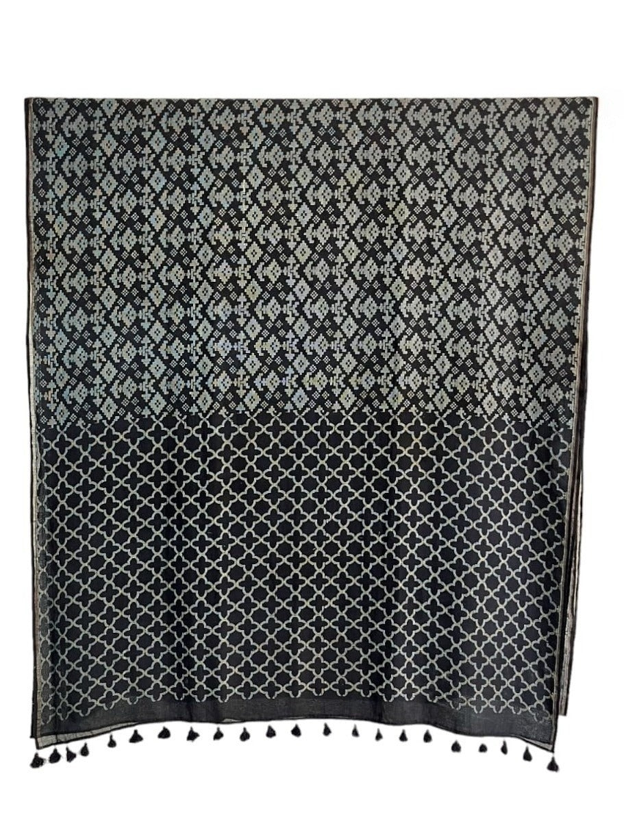 Oct 2025 Black Weave Saree