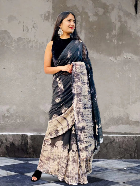 Blissful Charcoal Saree