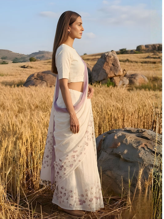 soulweaves harvest bloom handloom silk cotton saree