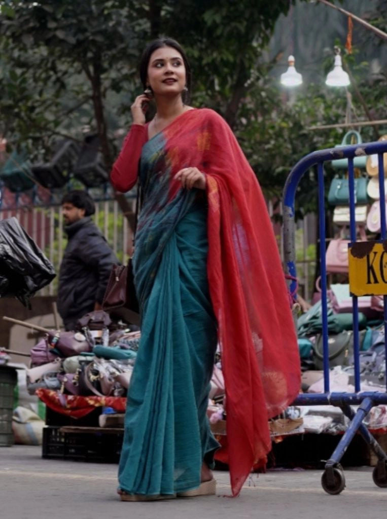 Life is a Canvas Mosaic Saree