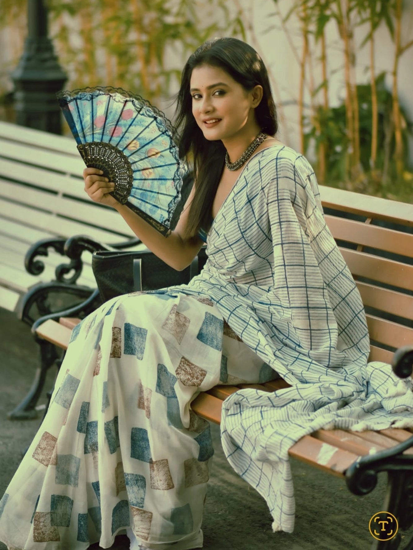 Soulweaves-Geometry-Square-Checks-Saree