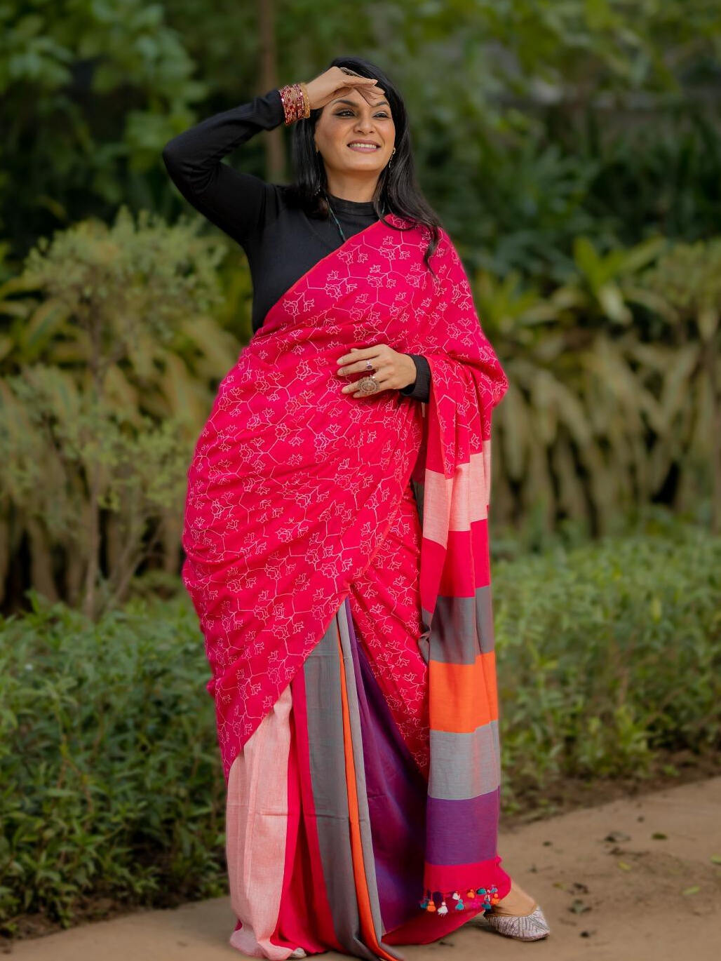 Kapaas Pink Saree