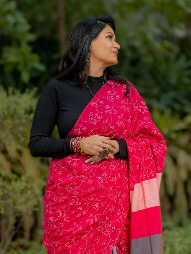 Kapaas Pink Saree