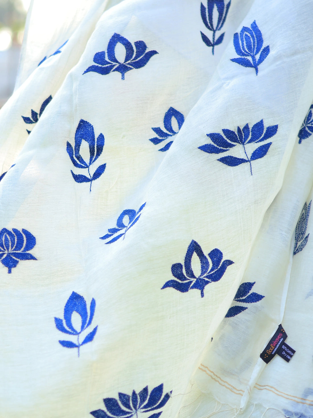 Soulweaves Kantha Indigo Saree