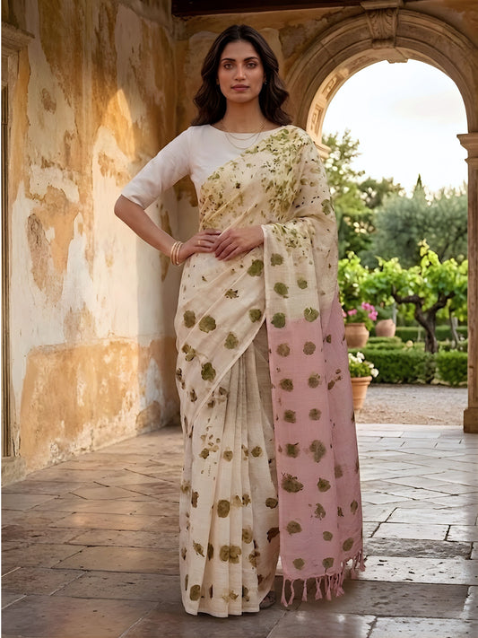 Blush Botanica Saree