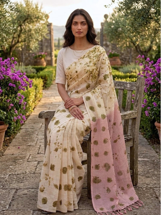 Blush Botanica Saree
