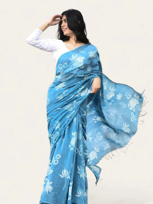 soulweaves blissful celeste saree