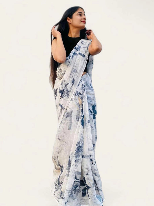 soulweaves blissful moonlight saree