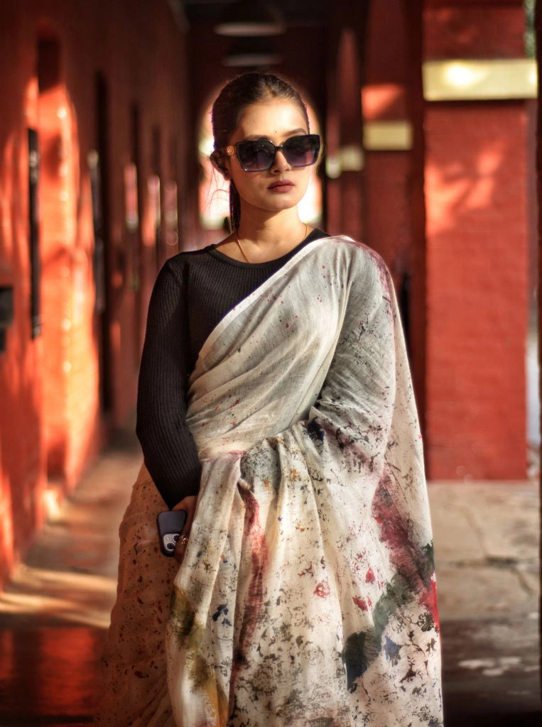 Life is a Canvas Auric Dots Saree