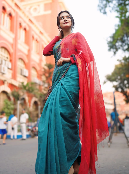 Life is a Canvas Mosaic Saree