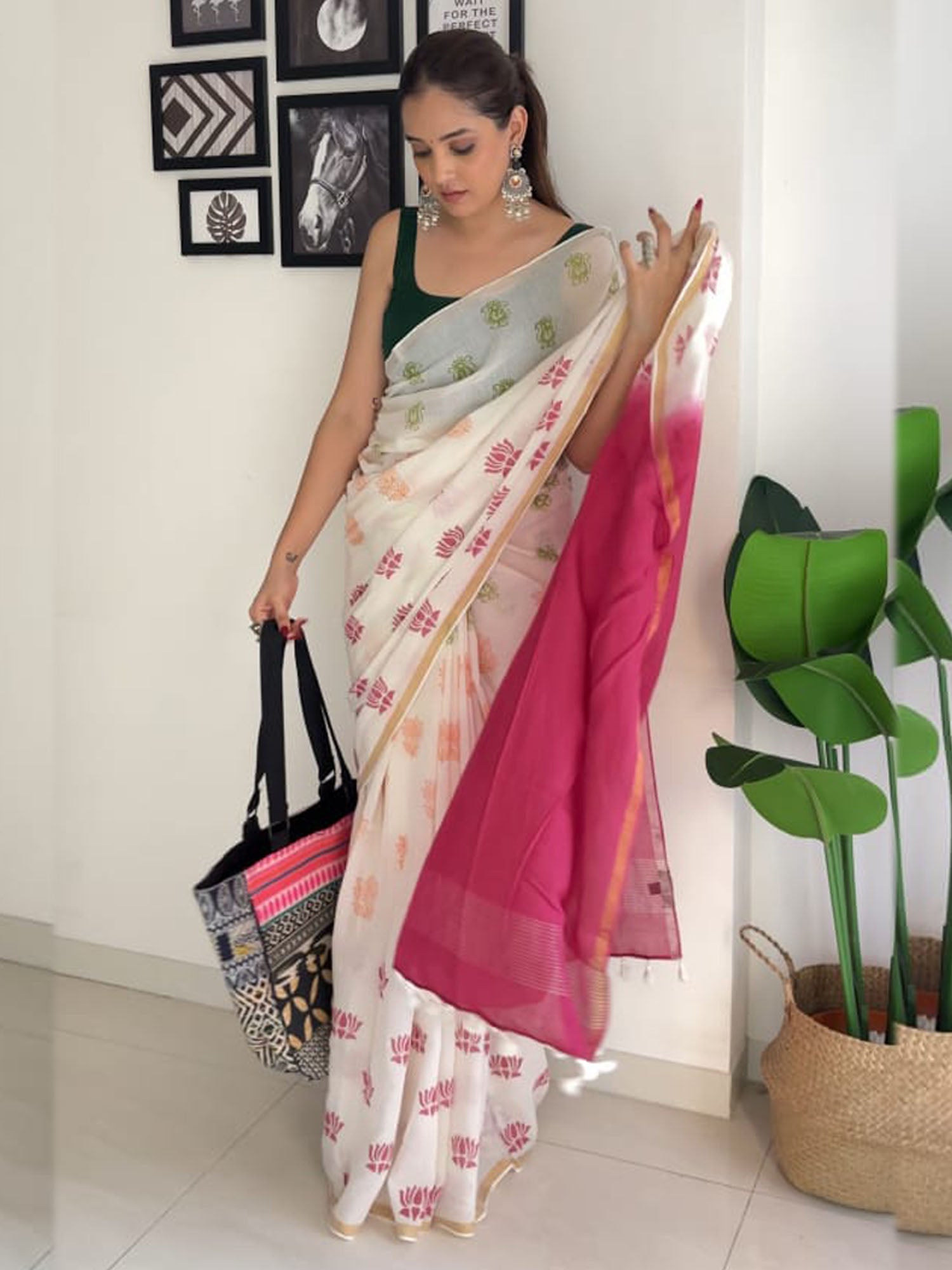 soulweaves lotus 3 col sarees