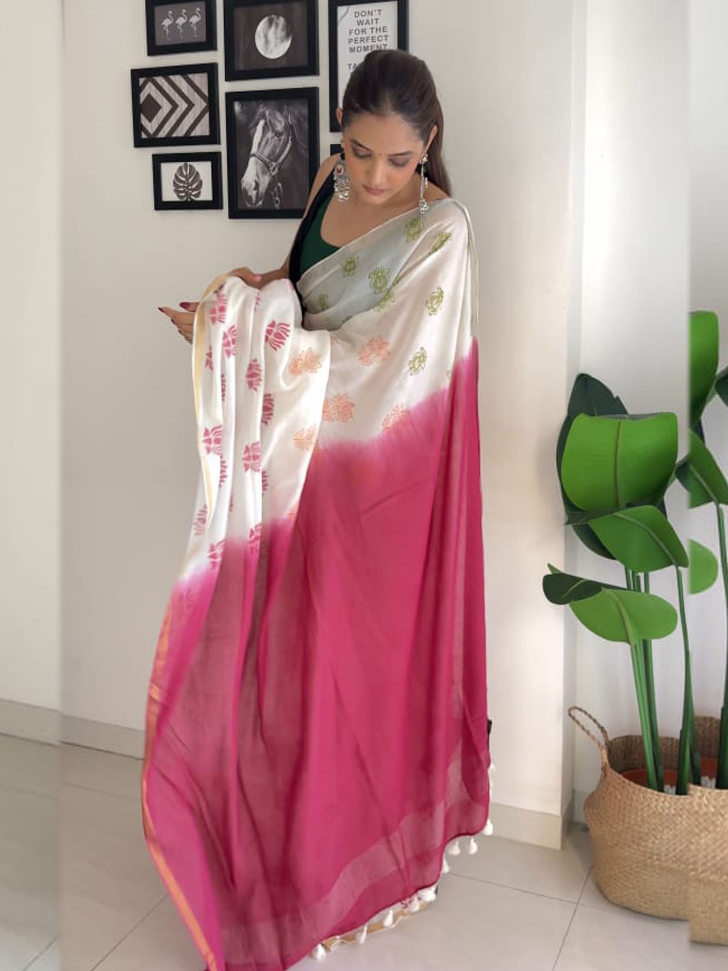 soulweaves lotus 3 col sarees