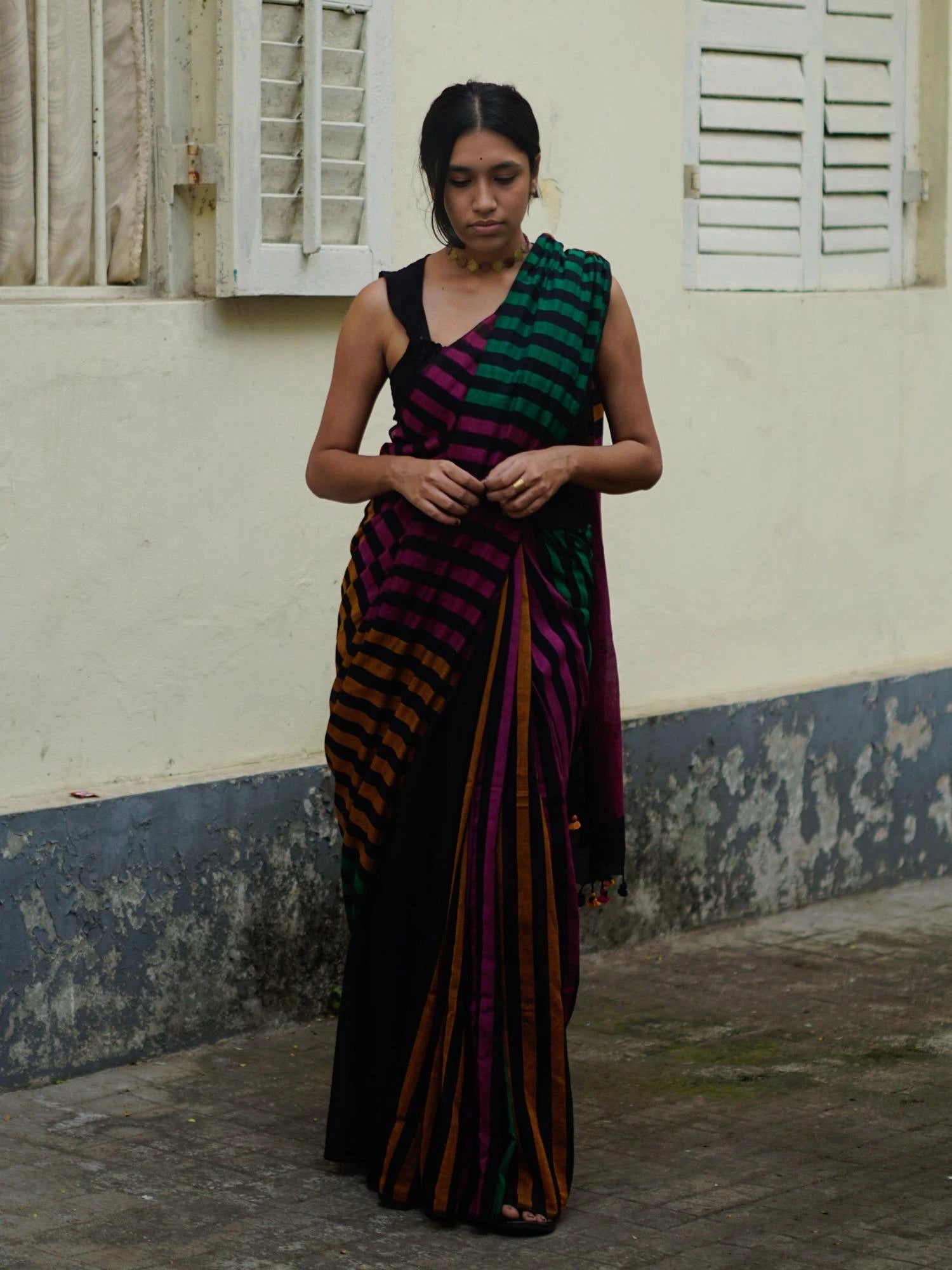 Soulweaves Multi Stripes Saree Collection