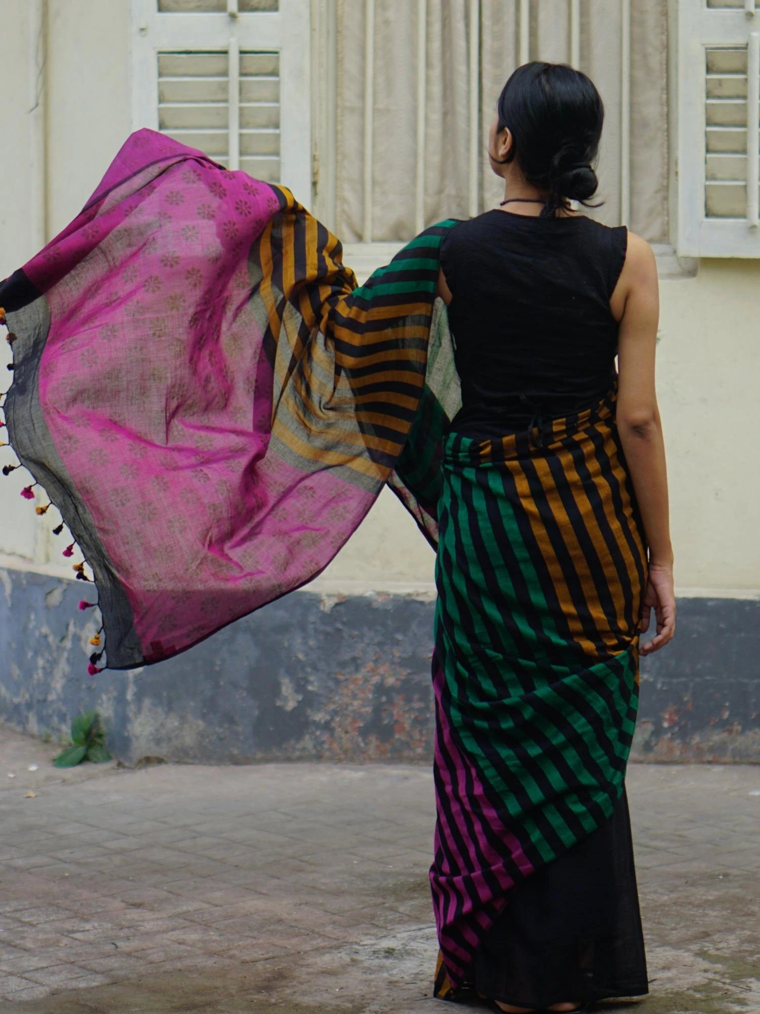 Soulweaves Multi Stripes Saree Collection