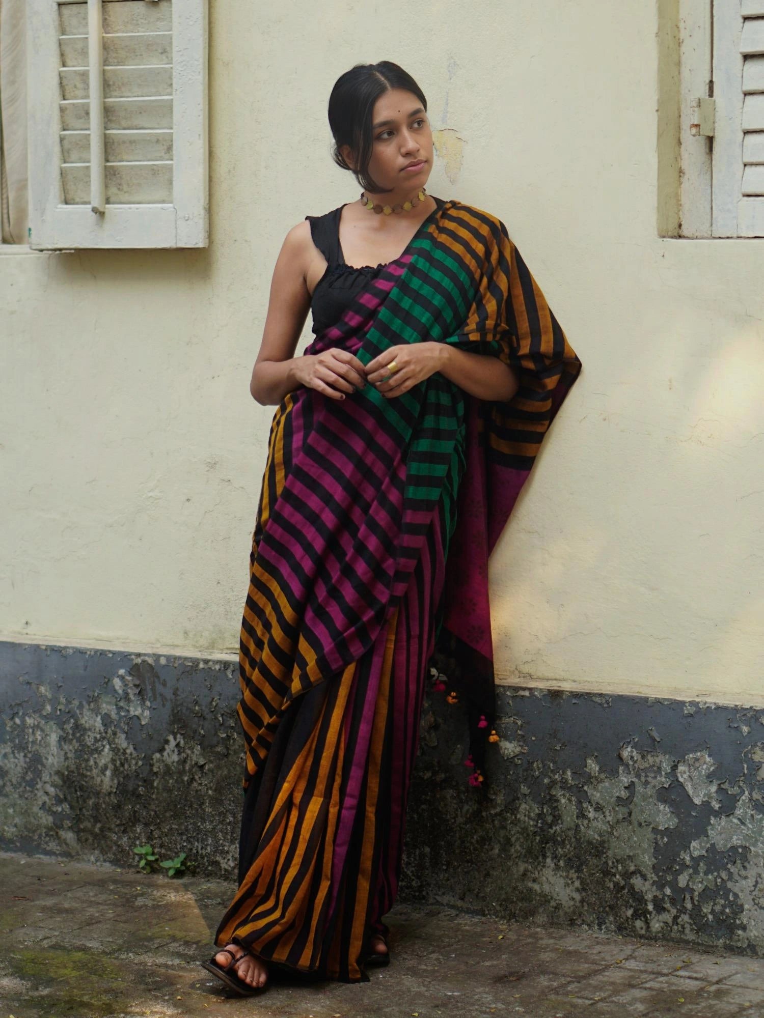 Soulweaves Multi Stripes Saree Collection