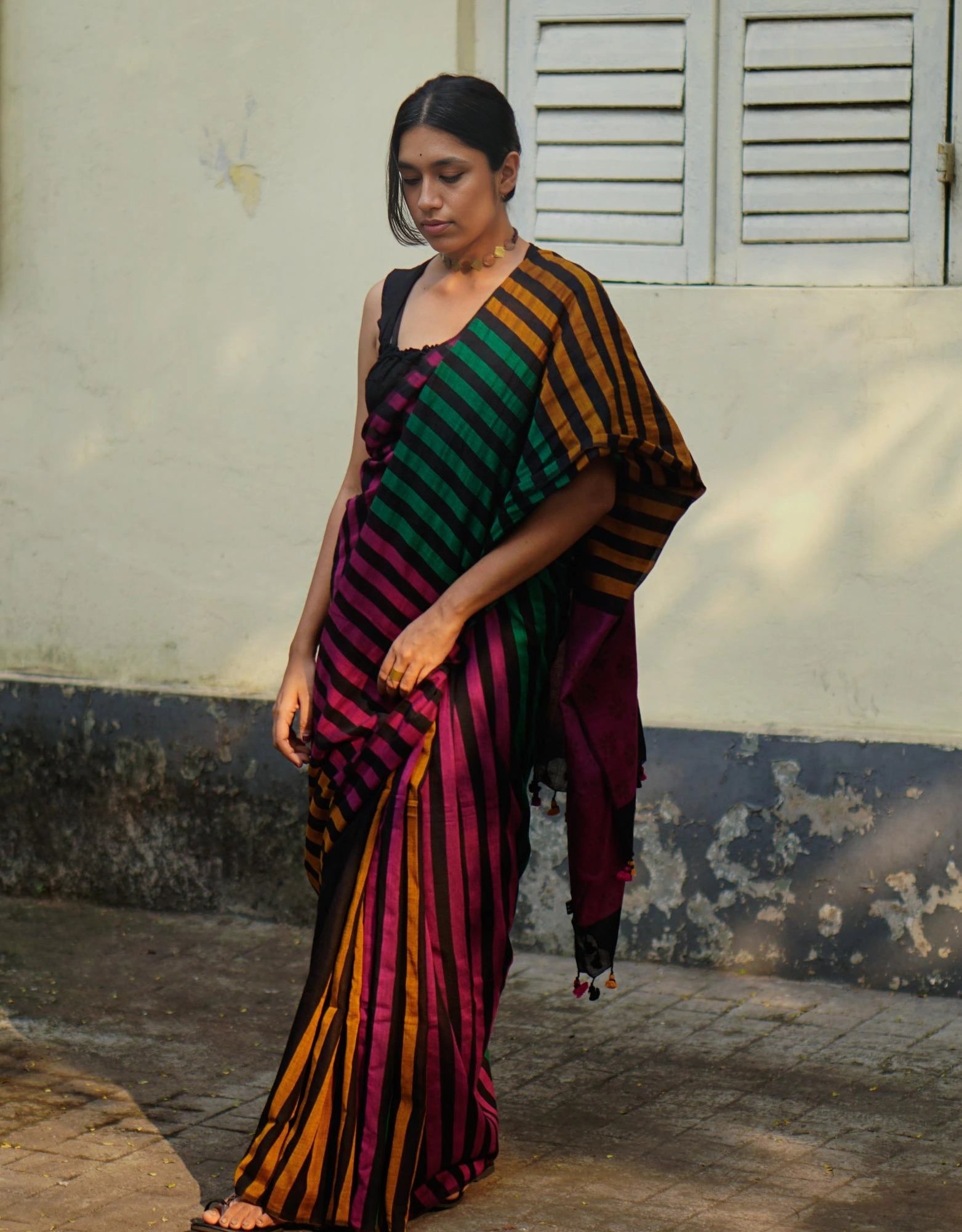 Soulweaves Multi Stripes Saree Collection