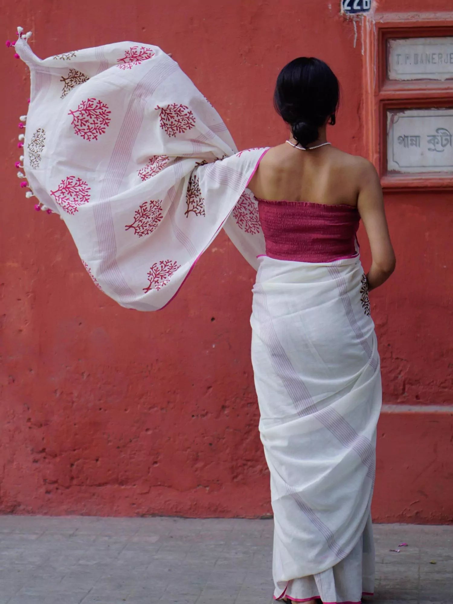 Soulweaves White Tree Saree Collections