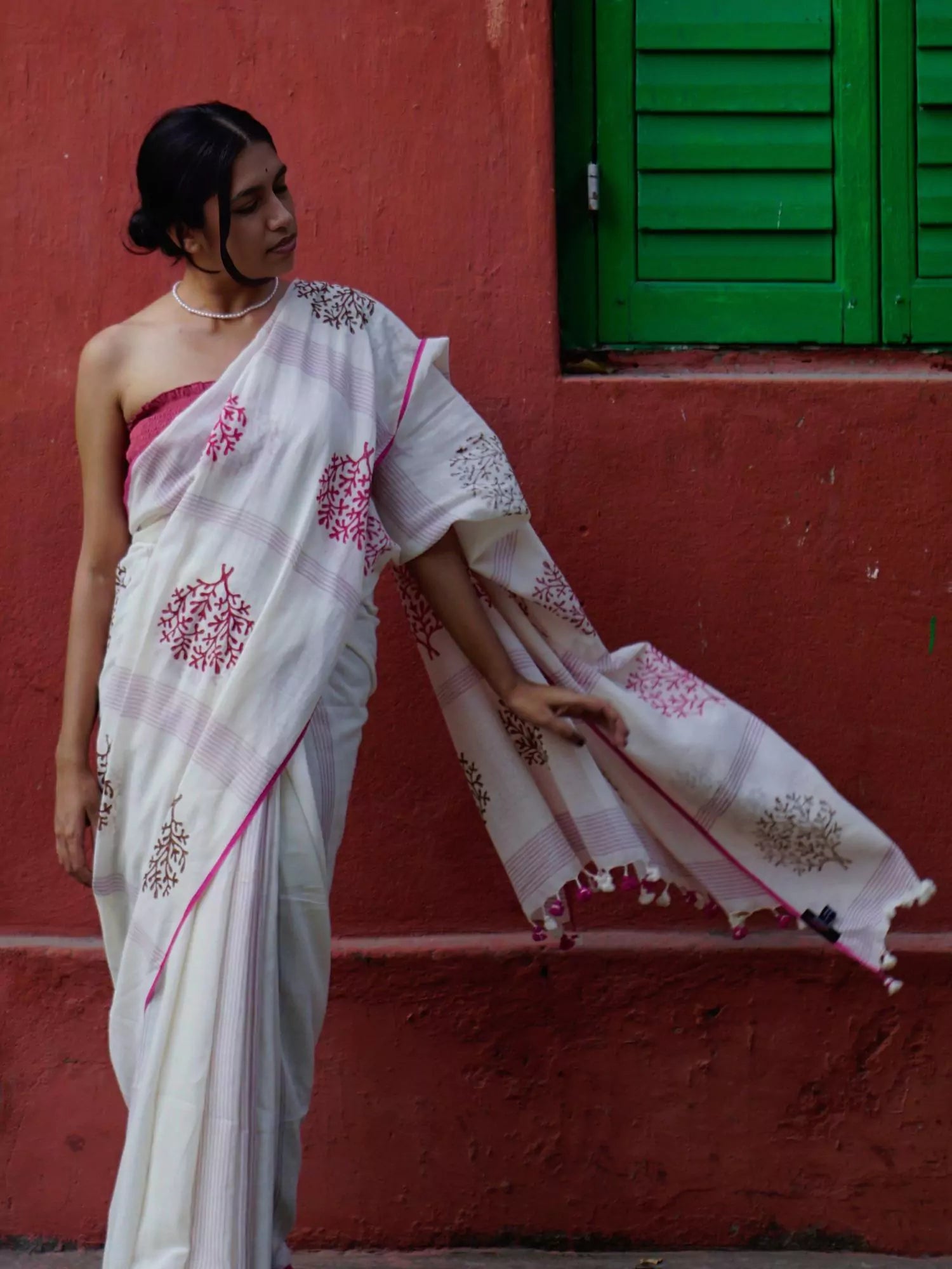 Soulweaves White Tree Saree Collections