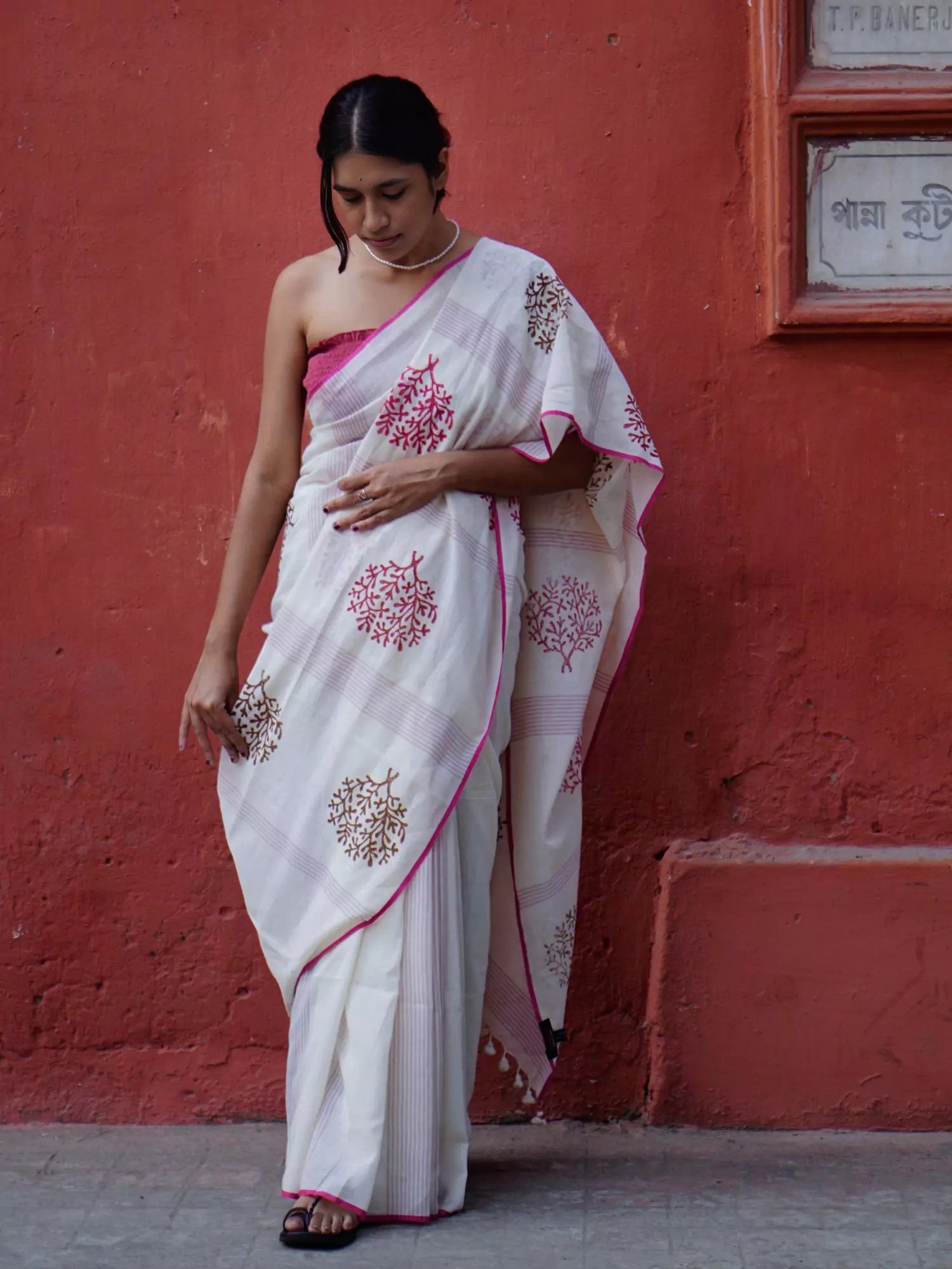 Soulweaves White Tree Saree Collections